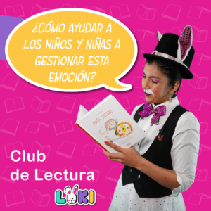 Loki leyendo el libro Adiós, enfado