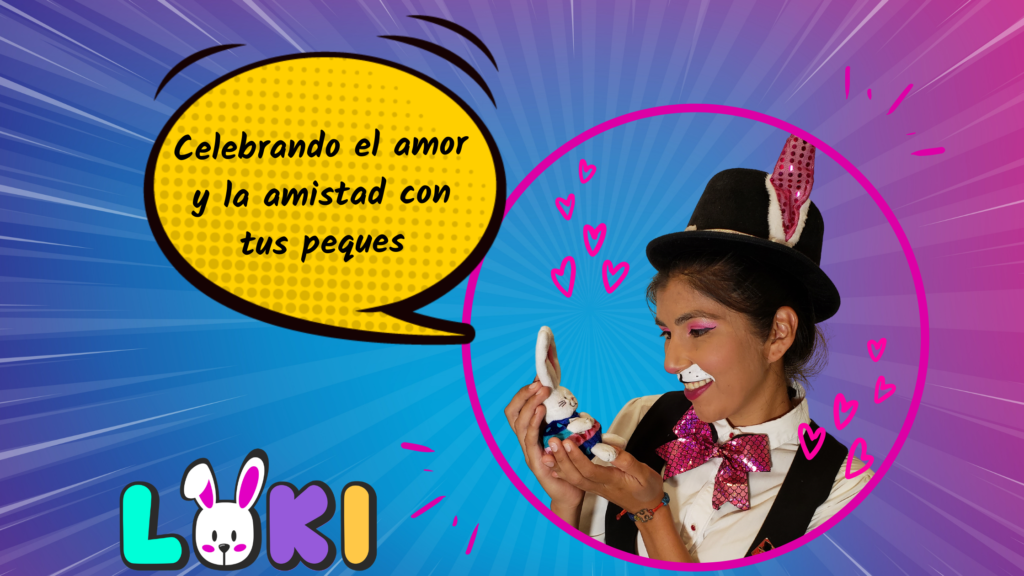 Loki mira con ternura y amor a un conejito